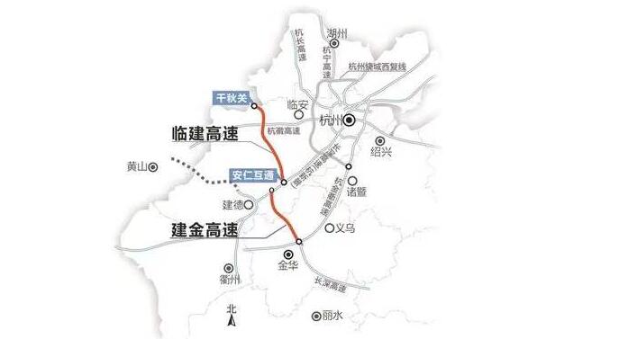 临建高速主线贯通明年建成杭淳开温义宣高速计划陆续开工建设