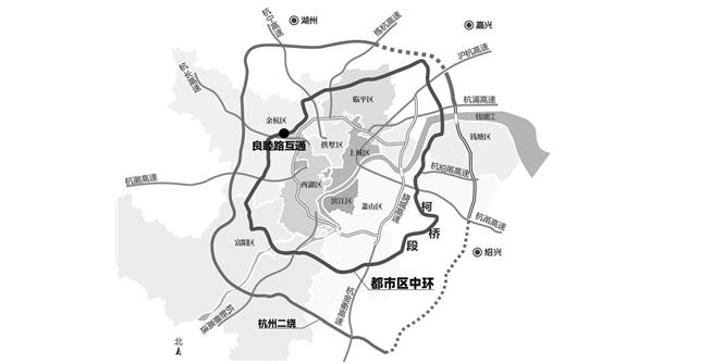 杭州中环线路图图片