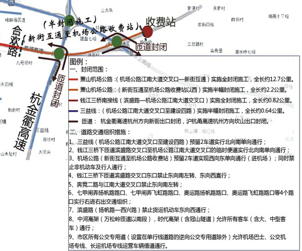 萧山机场公路改建工程交通组织示意图二